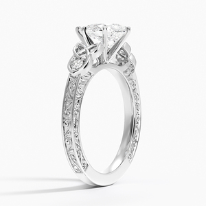 Anillo BOJ 037 con Corte de Pera, Plata 925, Anillo Celta Aberdeen con Diamante de 2ct, Color D, VVS1, Moissanita Certificada GRA, Precio Bajo en Oferta - Product Image 2