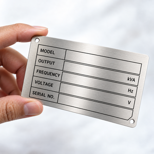 Placa de Identificación de Aluminio, Placa Metálica Grabada Personalizada para Maquinaria Industrial, Fabricante OEM - Product Image 1