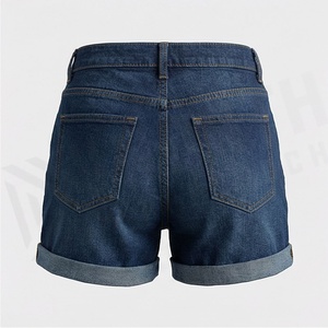 Shorts en jean respirants de qualité supérieure pour femmes, design simple et uni, style décontracté, logo personnalisé, couleur personnalisée OEM. - Product Image 2