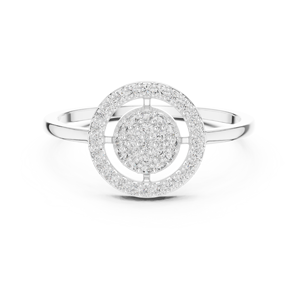 Anillo minimalista apilable con diamante de corte redondo para mujer, banda a juego de oro macizo de 14k, para regalo, compromiso, aniversario, boda - Product Image 2