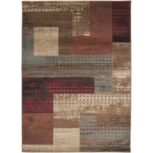 Tapis d'entrée américain rétro moderne, rectangulaire, à motifs géométriques, antidérapant, lavable en machine, en fibre de polyester, tapis de porte pour la maison - Product Image 1