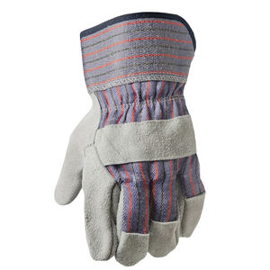 Guantes de trabajo de cuero vacuno OEM, guantes de seguridad de dedo completo, resistentes al fuego, para mecánicos, para adultos - Product Image 3