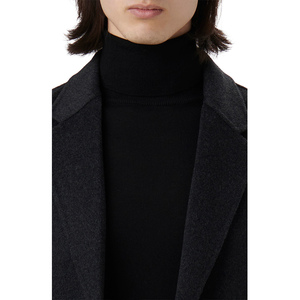 Vente flash - Manteau long en polyester pour homme, automne-hiver, coupe ajustée, couleur unie, manteau d'affaires, confortable et chaud - Product Image 5