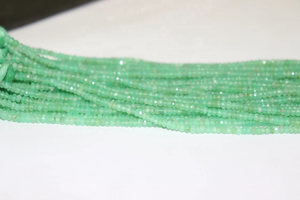 AAA + Chrysoprase Faceted Rondelle Beads Chrysoprase Rondelle Beads - Product Image 2