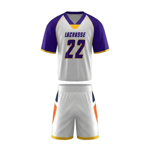 Uniformes de Lacrosse Personalizados con Nombre y Número del Equipo, Manga Corta, Ligeros, Transpirables, de Poliéster, Precio al por Mayor - Product Image 2