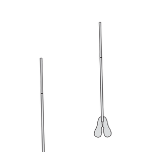 Sonde en forme de queue de poisson plaquée argent 152 mm, ensemble d'instruments en acier inoxydable chirurgical, manuel, certifié CE, réutilisable, fabriqué au Pakistan - Product Image 1