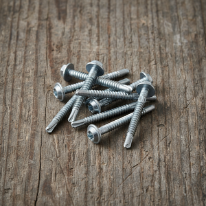 Vis de perçage métriques à tête cylindrique en acier au carbone, galvanisées à chaud au zinc, de qualité professionnelle et robustes - Diamètre de la tête 12 mm - PDC - Product Image 5