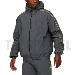 <b>Men's</b> Casual Solid Two Piece Custom Breathable Lightweight Tracksuit Set - Product Image 3