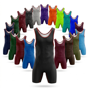 Directo de Fábrica, MOQ Bajo, Singlet de Lucha Libre para Hombre, Logotipo Personalizado, Compresión, Grappling, MMA, Entrenamiento, Uniforme de Poliéster - Product Image 1