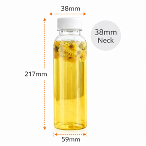 ขวดเครื่องดื่มทรงรี PET ขนาด 350 มล. พร้อมฝาเกลียวสีดำหรือสีขาว พิมพ์ลายด้วยเทคนิคซิลค์สกรีน ผลิตในเวียดนาม (รุ่น CT350-24) - Product Image 5