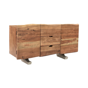 Designer Handmade <b>Wooden</b> Sideboard Cabinet with Four Door Configuration and Spacious <b>Shelving</b> for Bedroom Kitchen and Dining Use - Product Image 2