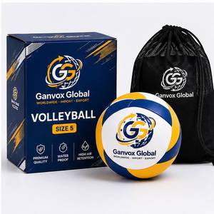 Balón de Voleibol de Cuero PU Premium, Talla 5, Cosido a Máquina, Impermeable, Alta Retención de Aire, para Entrenamiento y Juego en Cancha, GANVOX GLOBAL - Product Image 3