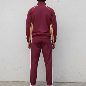 High Quality Plus Size Winter Streetwear 100% Nylon Drawstring Hoodie <b>Cuffed</b> <b>Jogger</b> Sweatsuit Custom Printed Logo Color Block - Product Image 3