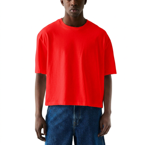 Camiseta Personalizada SK para Hombre, 100% Algodón, Talla Grande, 230 g/m², con Logotipo Impreso, Diseño Holgado en Hombros, Talla Grande y Alta - Product Image 4