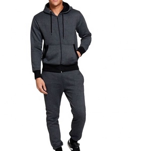 New Latest Design Hooded Tracksuit Gym Cotton Fleece Tracksuit Men's Custom <b>Jogging</b> <b>Suit</b> For Men - Product Image 2
