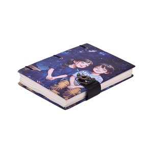 Luxury A5 Cartoon Couple Design Notebook with <b>Lock</b> 200 Pages Handmade Paper Diary Hard Cover Creative Gift Eco Friendly Journal - Product Image 1