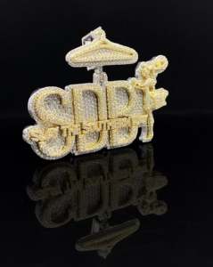 Colgante Personalizado Iced CZ Ice Horizon, Chapado en Plata, con Forma de Animal, Diseño Temático, Bonito Amuleto de Acero Inoxidable, Joyería Hip Hop, Regalo Unisex - Product Image 2
