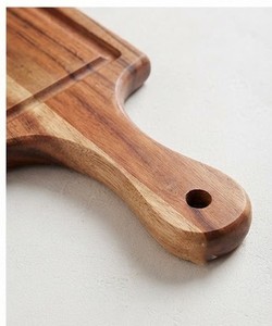 Assiette de service rectangulaire en bois de manguier, motif uni, design minimaliste, vaisselle et assiettes - Product Image 5