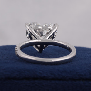 Anillo de compromiso con diamante talla pera para mujer, platino, color D, cultivado en laboratorio, certificado IGI - Product Image 2
