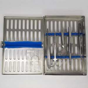 Juego básico de instrumentos quirúrgicos oftalmológicos de acero inoxidable con estuche, kit de cirugía veterinaria, calidad estadounidense y europea. - Product Image 2