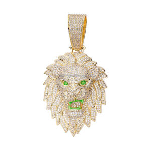 สร้อยคอจี้รูปหัวสัตว์พรีเมียม เงินแท้ 925 ประดับเพชรแล็บโกรว์ดีไซน์แบบ Iced Out - Product Image 1