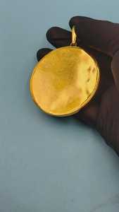 จี้เพชรโมอิสซาไนต์ทรงกลมเงินแท้ 925 สำหรับผู้ชาย สไตล์ฮิปฮอป จี้ตัวอักษรสองสี จี้ชื่อย่อ - Product Image 4