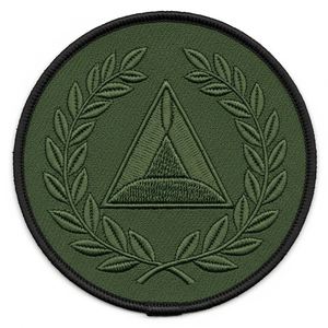 Écusson maçonnique Triangle et Compas, brodé, bordeaux discret et or, pour insignes, regalia, uniforme rituel et appliques - Product Image 6