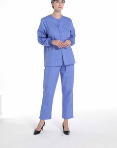 Blouse médicale unisexe nouvelle mode à manches longues avec boutons et poches, tissée, pour hôpital, infirmière, médecin, en polyester/rayonne - Product Image 3