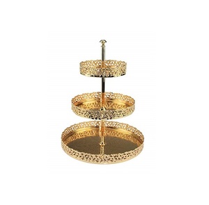 Support à gâteau en métal de nouvelle conception, support décoratif, support à gâteau de la plus haute qualité, support à gâteau plaqué or, support pour fête d'anniversaire - Product Image 4