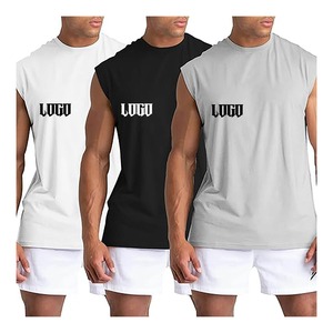 High Quality Men Sleeveless <b>Tank</b> <b>Top</b> Solid <b>Black</b> O-Neck Knitted Casual Wear Customized men Fitness <b>tank</b> <b>top</b> for sale - Product Image 5