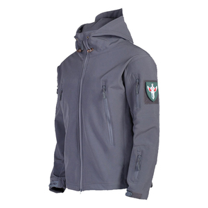 Custom Logo <b>Men's</b> Tactical Softshell Jacket Waterproof Windproof <b>Fleece</b> <b>Lined</b> Hooded <b>Coat</b> - Product Image 2