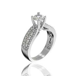 Luxury Triple-Row Pavé Moissanite <b>Ring</b> 5.4mm for Women Vietnam Jewelry Glosbe & Co Engagement <b>Ring</b> Elegant Design - Product Image 2