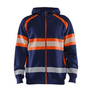 Sudadera con Capucha de Alta Calidad con 4 Bolsillos, Color Naranja Marino, Reflectante, para Trabajo, Ropa de Seguridad - Product Image 4