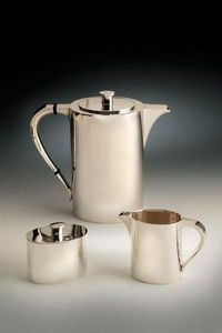 Metal <b>tea</b> <b>set</b> contemporary serve ware collection luxury tabletop accessories polished steel kettle elegant serving essentials - Product Image 4