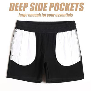 Shorts de sport pour hommes 2026 de haute qualité, 100 % polyester, broderie personnalisée, délavage acide, pour fitness et course à pied - Product Image 6