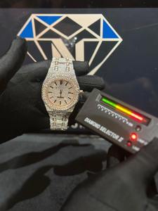 Montre de luxe à mouvement automatique, style Hip Hop, entièrement sertie de diamants Moissanite, style Bussdown pour hommes, en vente auprès du meilleur fournisseur indien - Product Image 2