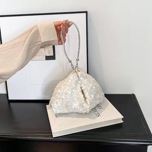 Foreign Style Niche Ins <b>Sequin</b> Lady Handbag New Fashion Versatile Korean Version Diamond PVC Zipper Hasp Closure Shoulder <b>Bag</b> - Product Image 1
