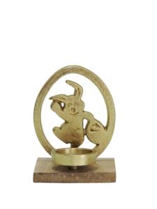 Elegant Handmade <b>Christmas</b> Wreath Candle Holder Digital Printing Aluminium Reindeer <b>Tree</b> Base Festive Holiday <b>Table</b> Centerpiece - Product Image 3