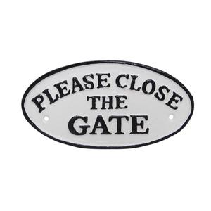 Cast Iron Warning Sign Wall Door Mount Handmade Oval Shape Beware of The <b>Dog</b> Sign Customizable Designs - Product Image 4