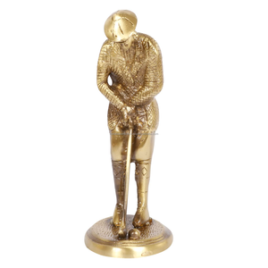 รูปปั้นนักกอล์ฟทองเหลือง - งานศิลปะกีฬาคุณภาพสูง ปรับแต่งสีได้ ใช้เป็นถ้วยรางวัล ของตกแต่งบ้านและสำนักงาน หรือเป็นของขวัญ |   จัดส่งรวดเร็ว - Product Image 3