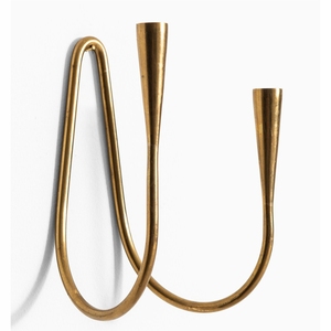 Support de bougie en métal doré martelé, style antique, pour bougies pilier et coniques, idéal pour la décoration de tables de restaurants et d'hôtels - Product Image 5
