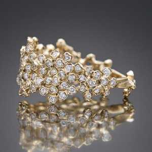Pulsera de tenis clásica vintage con eslabones en S de moissanita, chapada en oro amarillo de 14K, joyería para mujer, producto hecho a mano al por mayor - Product Image 2