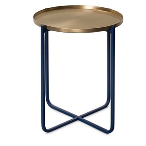 New Arrival Metal Cross Base Round Shaped Top Coffee <b>Table</b> Decorative Furniture Beside <b>Table</b> <b>for</b> Home Office Living Room - Product Image 3