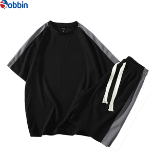 Conjuntos de Shorts Holgados con Rayas Laterales Cómodos y a la Moda para Unisex, Nueva Colección de Verano, Personalizados, Tallas Grandes para Hombre - Product Image 2