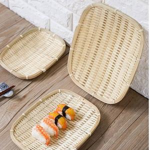 Plato de Bambú Tejido a Mano, Plato Multiusos de Bambú y Ratán, Bandeja Decorativa Ecológica, Plato de Bambú y Ratán - Product Image 5
