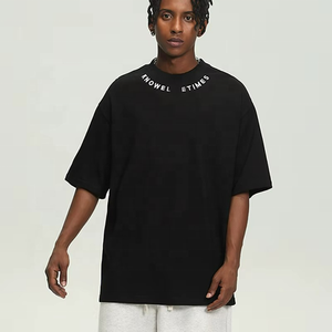 Camisetas Bordadas Extra Grandes con Hombros Caídos, Diseño Personalizado de Verano, Estilo Urbano, para Hombre, OEM - Product Image 2
