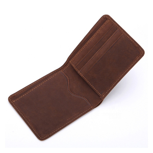 Cartera de Cuero Vacuno Hecha a Mano con Cierre Abierto, Diseño Corto de PVC, Impermeable, Multifuncional, con Ranuras para Tarjetas - Product Image 6