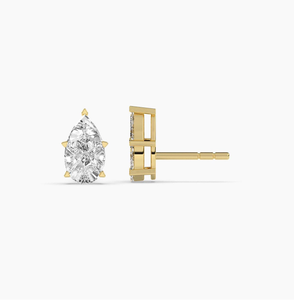 Élégantes boucles d'oreilles en or 14 carats avec diamants de laboratoire certifiés IGI, plaquées or, bijoux fins de luxe à finition polie pour mariage et anniversaire - Product Image 4