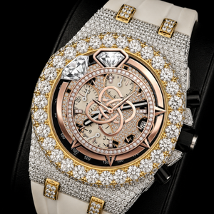Reloj de pulsera de lujo para hombre con diamantes de moissanita y brazalete con incrustaciones de diamantes - Product Image 2