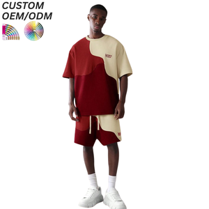 Conjunto de Dos Piezas de Verano para Hombre, Camiseta y Pantalones Cortos de Algodón Transpirable, Tejido de Punto, Informal, con Logotipo Personalizado, Soporte OEM y ODM para Suministro al por Mayor - Product Image 4